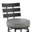 Tabouret de bar ou de comptoir pivotant au fini noir avec similicuir-1877906406