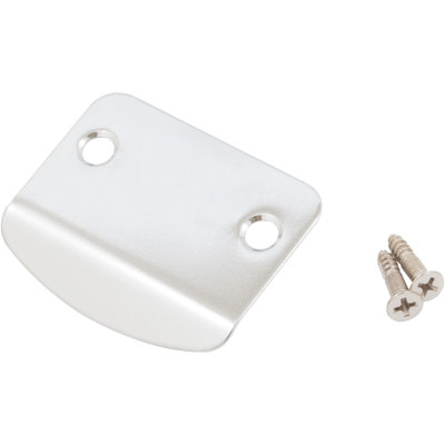 Full Lip Round Corner Blank Strike Plate, 2-1/4 Inches, 1-5/8" Center-To-Center, By Stone Harbor Hardware