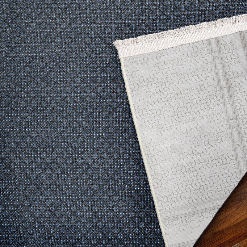 Tapis gris lavable à la machine antidérapant à imprimé numérique gris