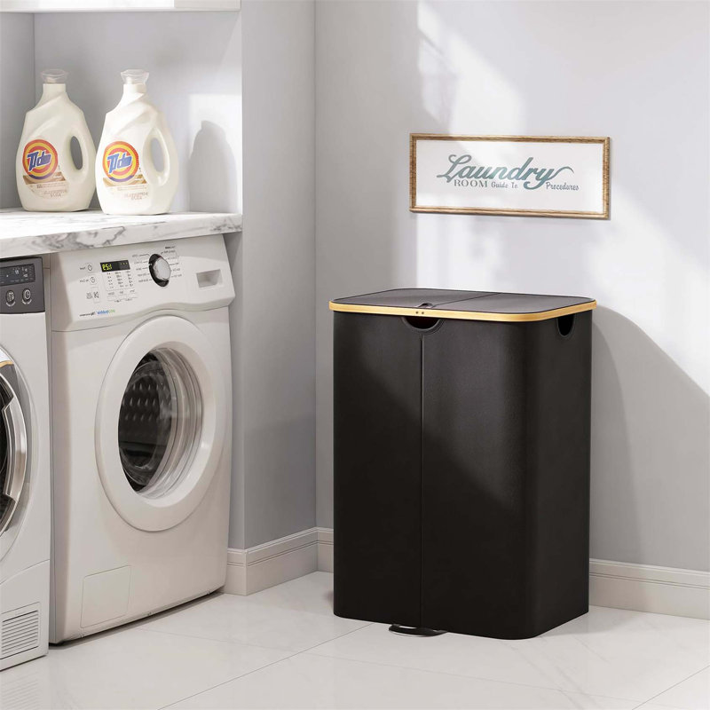 Bhargava Laundry Hamper with Handles, 69 x 53 x 40, Black