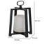 Lantern With White Glass Insert, Fir Wood And Iron Loop, 17 Inch