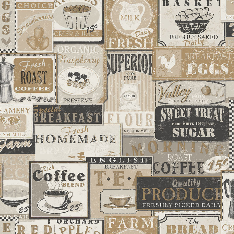 Posey 1000cm x 53cm Matte Non-Pasted Wallpaper Roll, Black