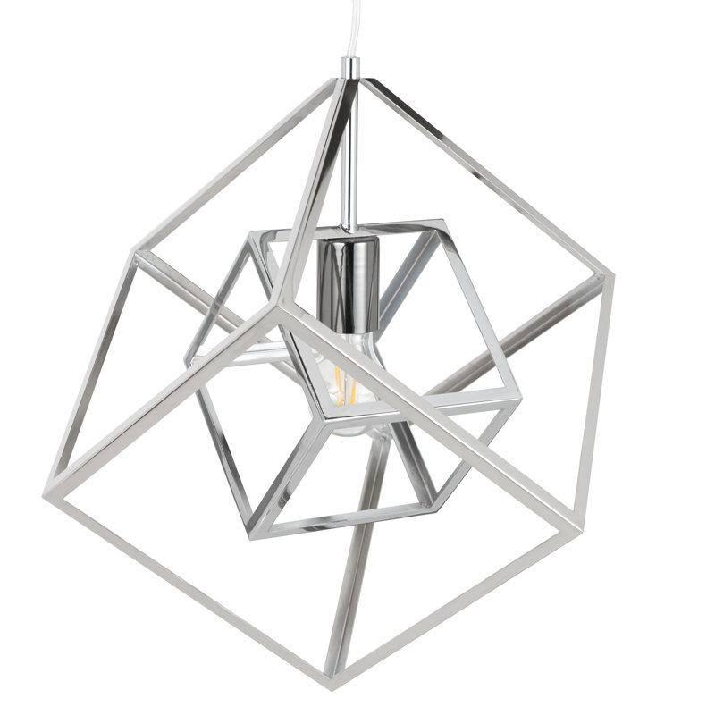 Adamantia 1 - Light Steel Square/Rectangle Pendant