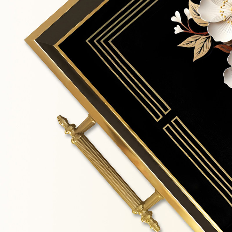 Elegant Glass Tray, 19.7 x 11.4 x 1.4 inches | 100% Durable Glass Construction | Easy to Clean with Damp Cloth | Ideal for Serving, Decorative Display, and Organizing | Stylish Addition to Home Décor