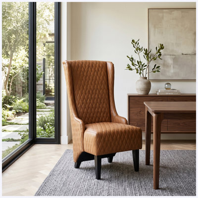Faux Leather Accent Chair