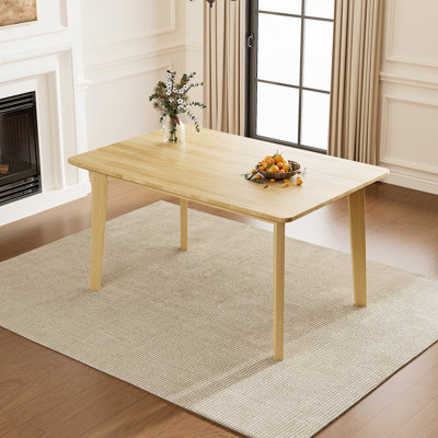 Table de salle à manger en bois massif, design minimaliste pour la salle à manger ou le salon