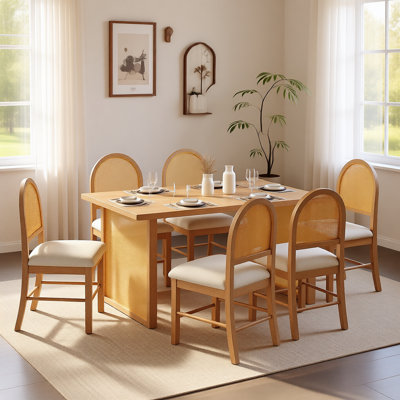 Ensemble de table de salle à manger 7 pièces pour 6 personnes