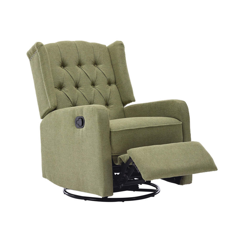 Fauteuil inclinable berçant, Lin vert olive