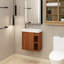 Meuble-lavabo mural simple 19,7 po avec plateau en résine Miyo-822028573-822028572