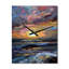 Horloge murale côtière surplombant un coucher de soleil-99638715