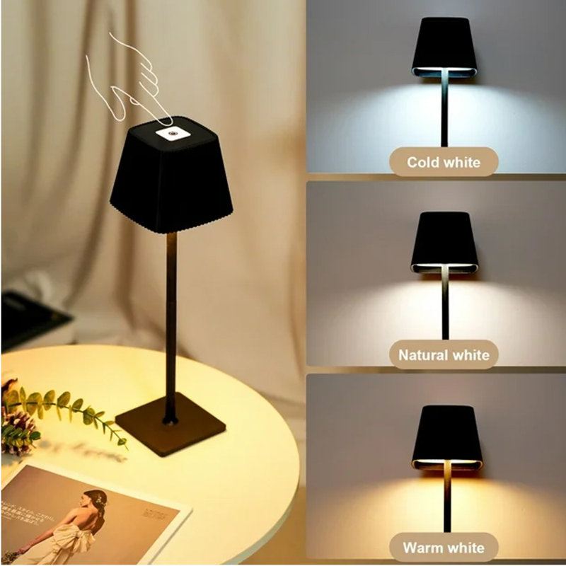 Lampe de table Carrizal, Noir, Noir