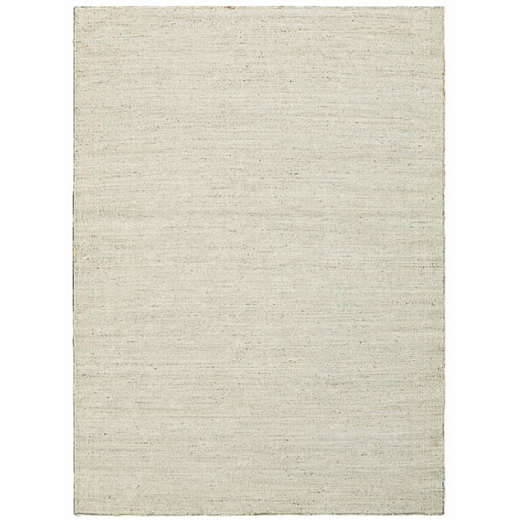 Tapis rectangulaire gris argenté / ivoire Wabi Sabi
