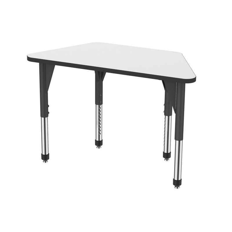 Table d'activité trapézoïdale à hauteur ajustable Premier Series, H 31 po x L 48 po x l 24 po, Noir