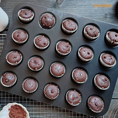 Moule à gâteau muffin, mini moule à gâteau à 20 cavités antiadhésif CHEFMADE
