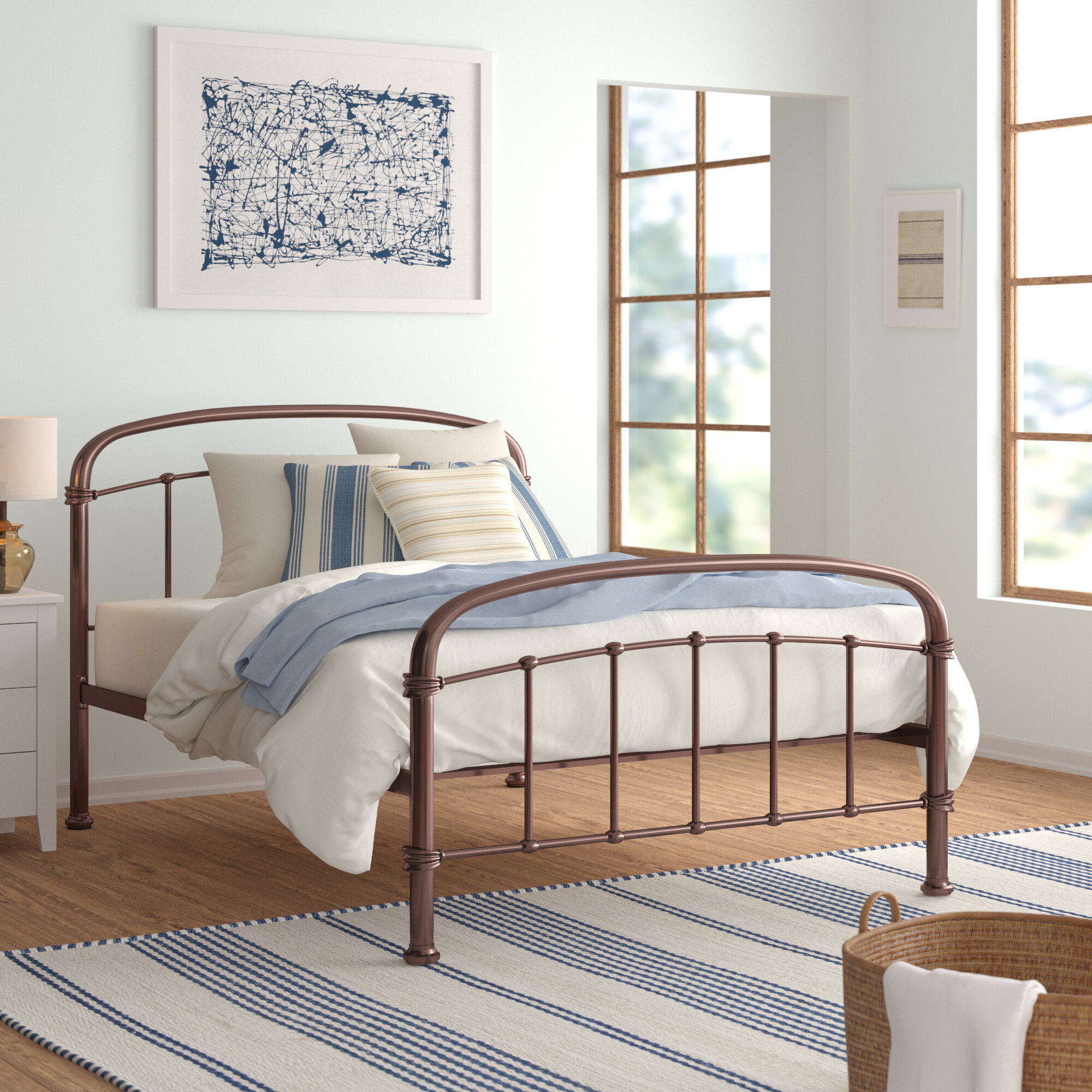 Industrial small store double bed frame