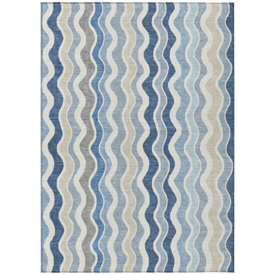 Machine Washable Indoor/Outdoor Chantille ACN2342 Stripes Rug