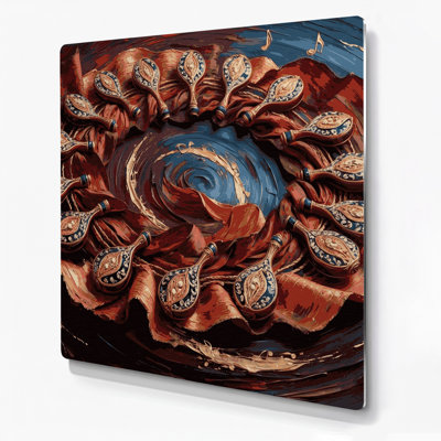 Music Castanets Brown Metal Wall Art