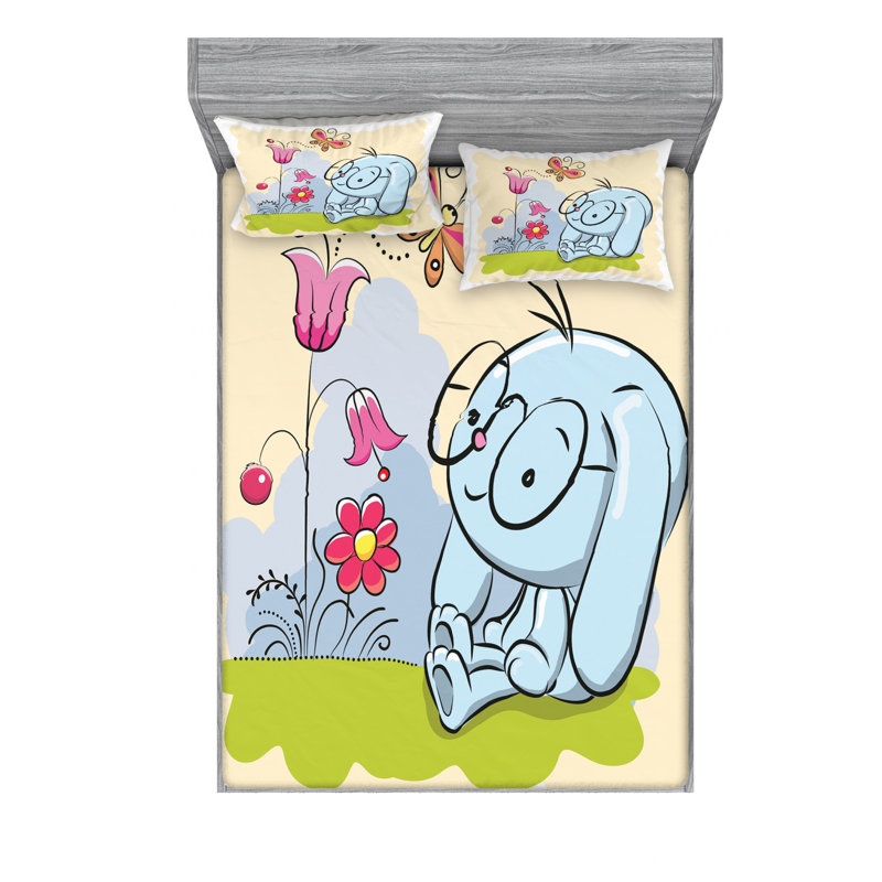 Microfiber Sheet Set, Queen Sheet Set with Fitted Sheet