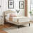 Upholstered Adjustable Headboard Twin Size Bed Set of 2-1141576611