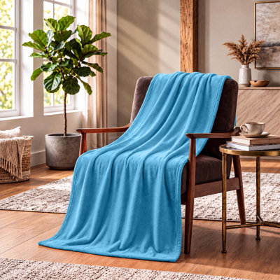 Soft Plush Fleece Blanket – Reversible Flannel Throw For Bed And Couch