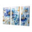 «Blue and Gold Adorned Violets - Violets», ensemble de reproduction d'art mural-107767683-107767687