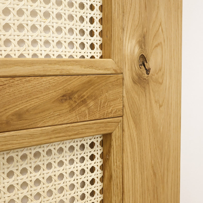 Aloizas Oak with Rattan Barn Door, Natural Oil
