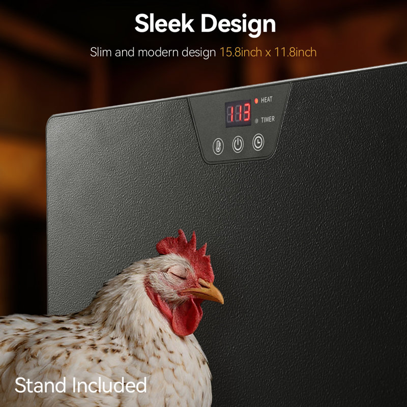 Toocapro Smart Chicken Coop Heater, 200W Radiant Heat Panel Dog Cat ...