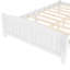 Lit plateforme double, lit plateforme en bois massif avec lattes de soutien et structure solide, sans sommier tapissier, blanc-178710229-178710224