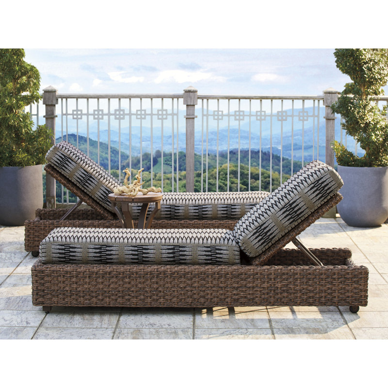 Kilimanjaro 83" Long Reclining Single Chaise with Sunbrella Cushions