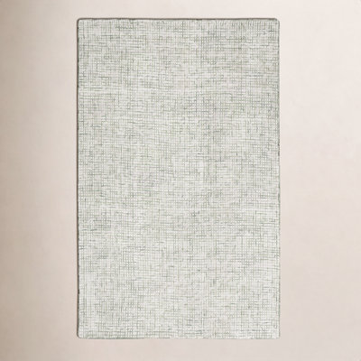 Rowe Ivory Green Hand-Tufted Abstract Rug