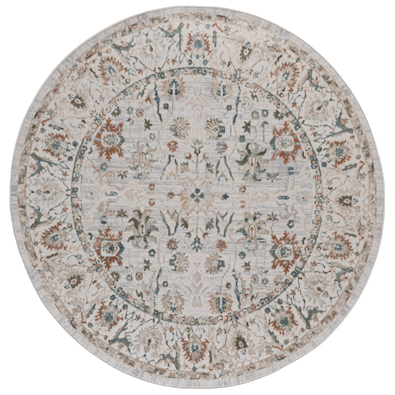 Maven Performance Oriental Indoor Rug, Round 6'7"