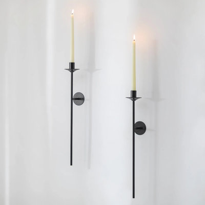 Black Wall Candle Holder Set Of 2