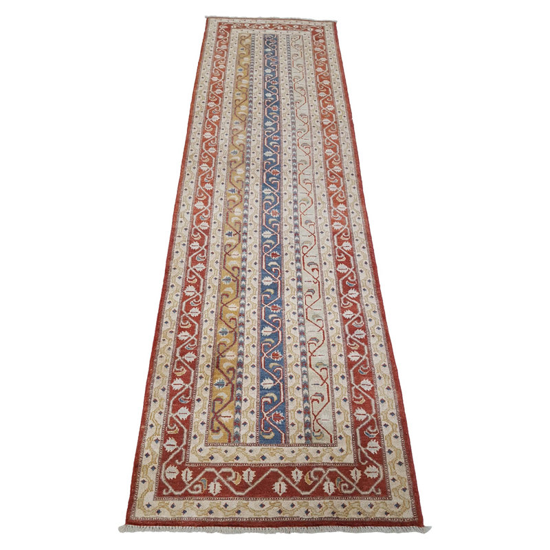 Daugherty Hand Knotted 3x10 Red Runner