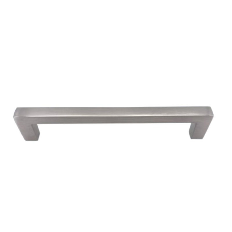 Poignée carrée - aluminium, 5 1/25", Nickel satiné