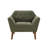 Merrylite  37" Wide Upholstered Armchair with Tufted Backrest-662168987