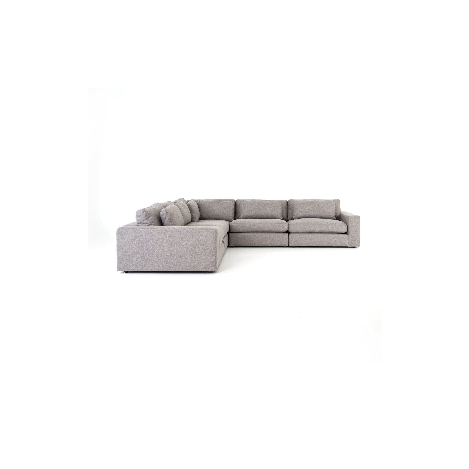Dolan 5 - Piece 131'' Modular Corner Sectional, Chess Pewter