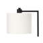 Lighting, H 19 po, lampe de table, port USB inclus, métal noir, abat-jour ivoire / crème, moderne