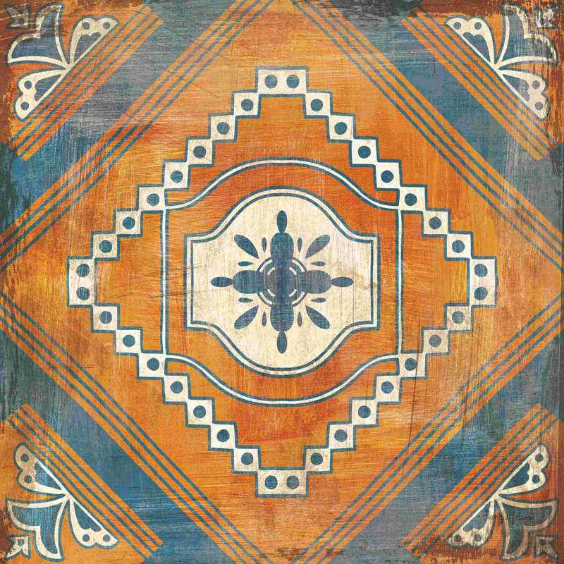«Moroccan Tiles V» par Cleonique Hilsaca, reproduction sur toile tendue, H 30 po x l 30 po