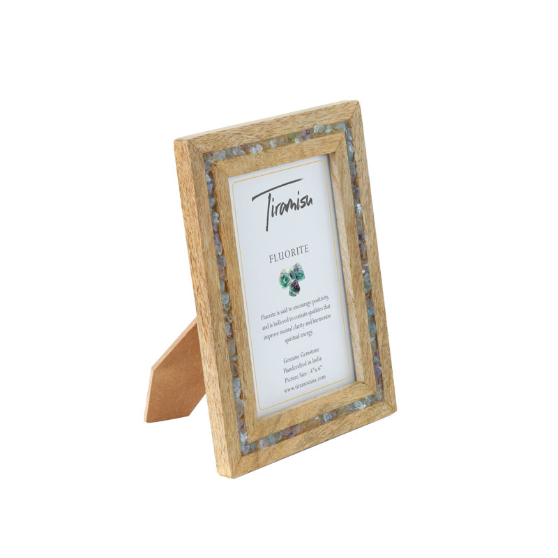 Brown Wood Beaded Picture Frame