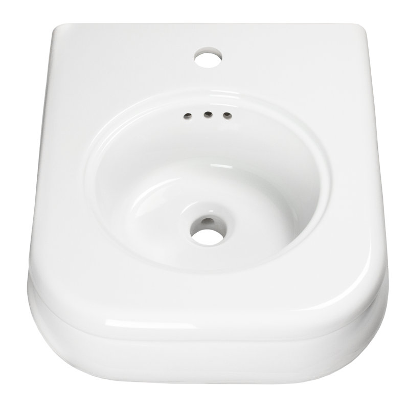 16.5-inch Fireclay Wallmount Console Bath Sink