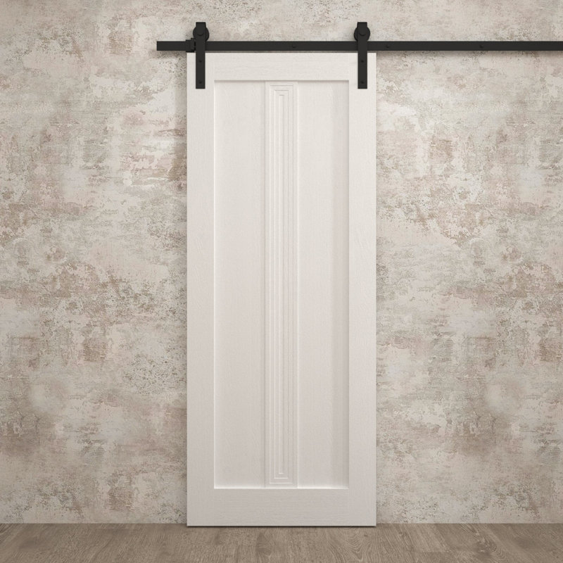 Porte de grange moderne | Ego 5006 | Ensemble de quincaillerie lourde pour rails | Portes intérieures solides, 42 po x 96 po