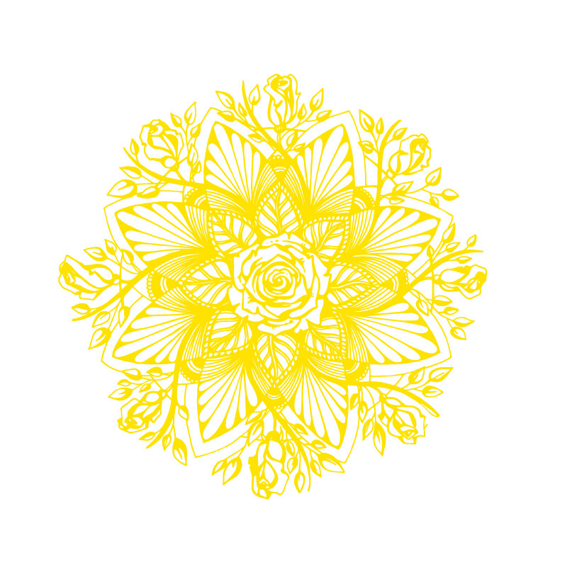 Décalcomanie murale Natazhat, Jaune