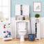 Armoire à pharmacie murale gain de place à installer au-dessus des toilettes, avec tablette ajustable-25769329