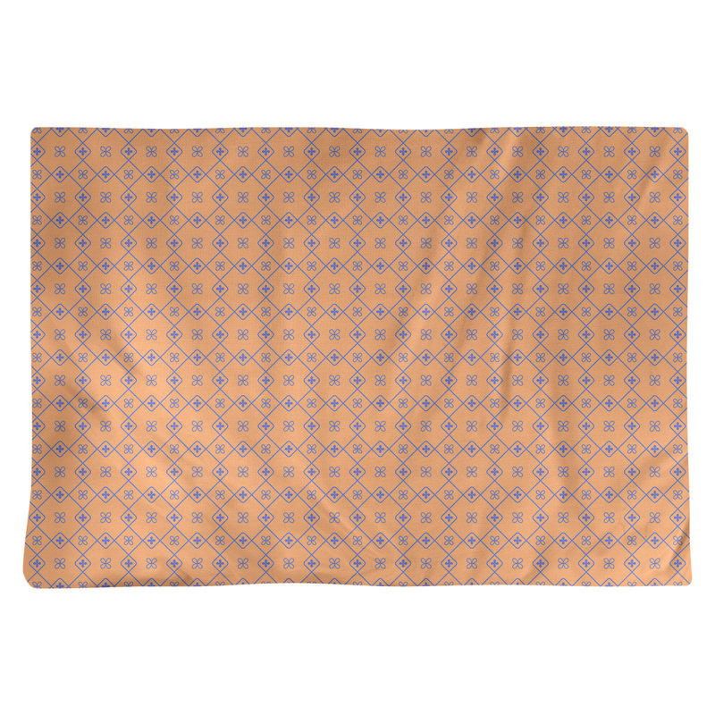 Récapitulatif en coton 18 po katelyn elizabeth classic napperon, Orange / Bleu
