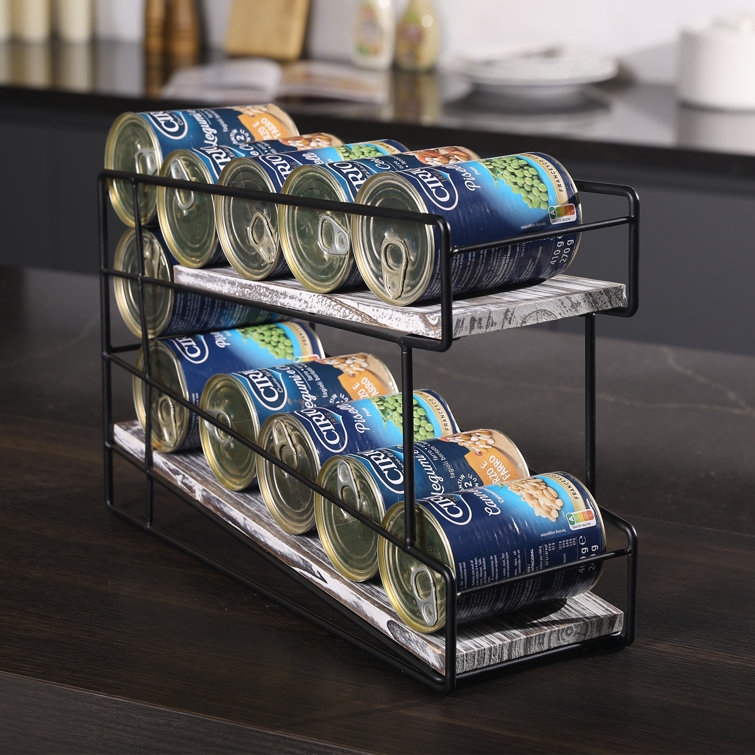 2-Tier Metal Wire Pantry Canned Food Dispenser