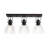3 - Light Adjustable Seeded Glass Linear Dome Semi Flush Mount