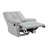 Reclining Chair Light Gray Velvet Upholstery Square Tufted Back Pillowtop Arms Solid Wood Furniture Modern Living Room Recliner 1Pc-76521613