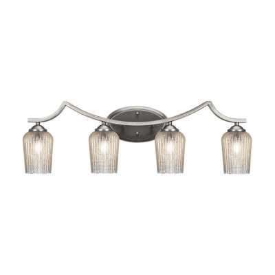 Barre d'éclairage de salle de bain 4 lumières Zilo