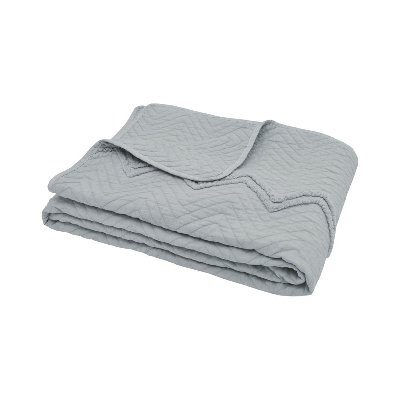 Bunia Polyester Solid Colour Bedspread, Grey