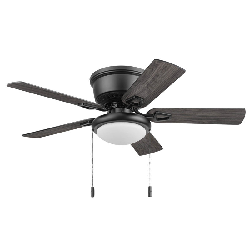 Ventilateur de plafond d'intérieur noir mat 42 po avec lumière et chaîne de traction Braystone